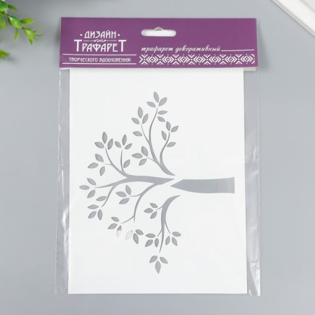 Plastic stencil "tree" 24x16 cm-2
