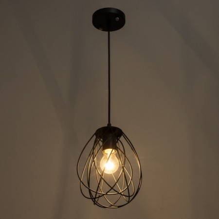 Bayerlux lamp "Billy" E27 40W black 18x18x20-120cm-2