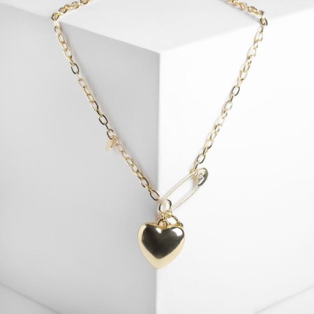 Piece "chain" heart on a pin, color gold, 50 cm