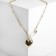 Piece "chain" heart on a pin, color gold, 50 cm