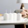 Set of candles - cylinders, 4x5 cm, set 4 pcs, white