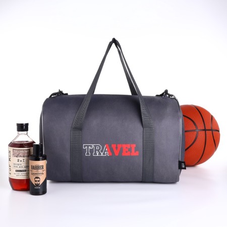 Road bag, textura, small size, color gray-7