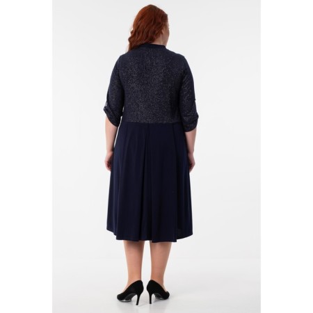 Women's dress, size 62, blue color-4