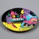 Disposable paper plate "90s", 18 cm, set 6 pcs.