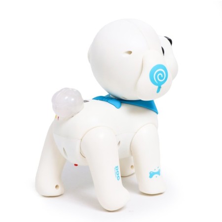 Robot Dog "My Friend" IQ Bot, on the control panel, interactive: reacts to pops, batteries, in Russian-3