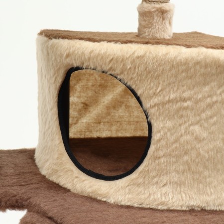 Complex for cats with a claw, collapsible, 8 -level, 77 x 90 x 163 cm, beige-8