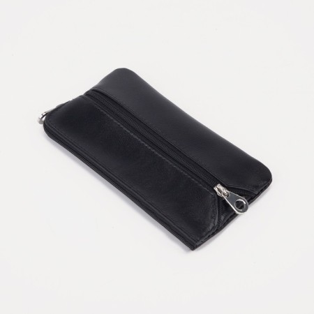 Key of zipper, length 15 cm, 2 rings, black color