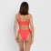 Female Separate Minaku swimsuit with rhinestones, pink color, size 48
