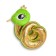 Soft toy Snake Golden Princess, 17 cm 942