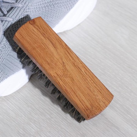 Shoe brush 13 × 4 cm, 80 bundles, natural hair-1