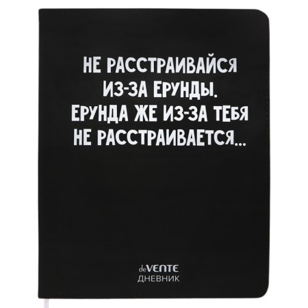 Universal diary for grade 1-11 "Do not be upset due to nonsense", integral cover, artificial leather, silkography, liesse, 80 g/m2