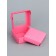 PVC jewelry box window 8 x 8 x 3 cm, pink