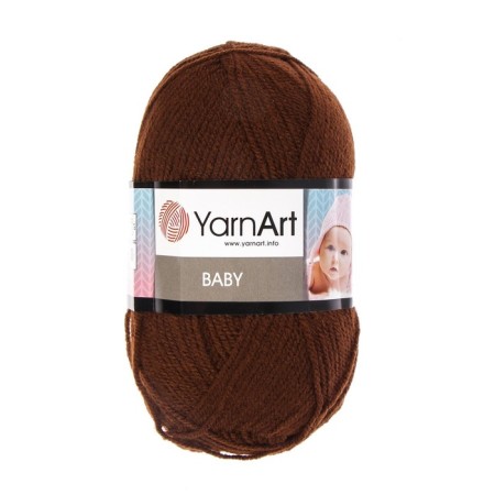 Baby yarn 100% acrylic 150m/50g (1182 brown)-4