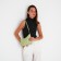 Bag Cross-Bodi with a zipper, green color