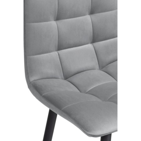 Baric stool for metal/velor, black/gray 43x42x93 cm-5