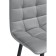 Baric stool for metal/velor, black/gray 43x42x93 cm