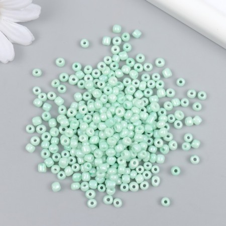 Glass beads 6/0 "light green" makarun, gloss 450 gr-1