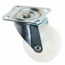 Furniture wheel, d = 65 mm, on the site, white
