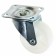 Furniture wheel, d = 65 mm, on the site, white