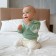 Kidsa (sweatshirt, trousers) minku, green/ecrew, height 62-68 cm