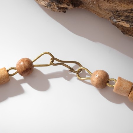 Handmade necklace, wooden "ATV -eyed", 50 cm-1