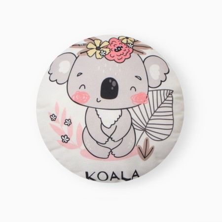 Decorative Ethela Pillow "Coala" D 30 cm, velor 100% p/e