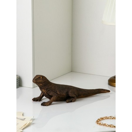 Figure "Varan", polystone, 14 cm, color gold