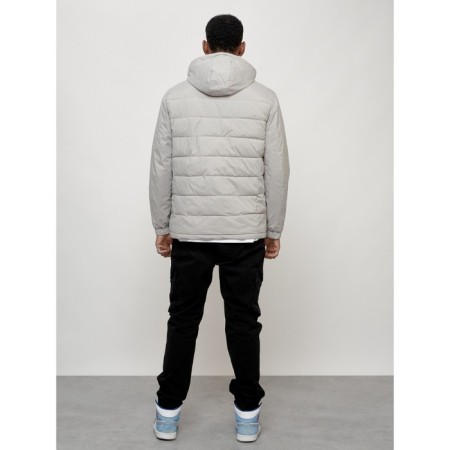 Male spring jacket, size 48, light gray color-3