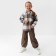 Children's shirt kaftan insulated, gray-beige color, size 30 (98-104 cm)