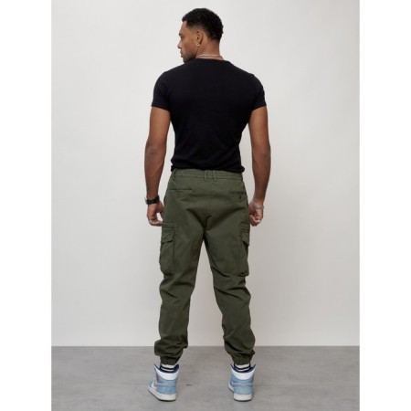 Cargo jeans men, size 44, khaki color-10