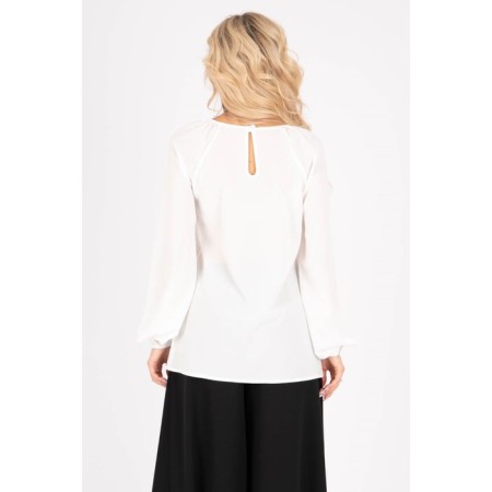 Female blouse, size 42, white color-1