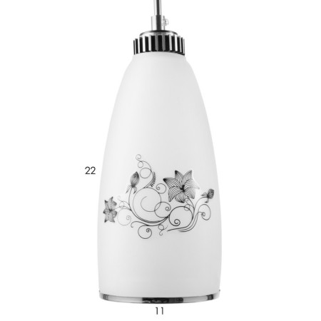 Bayerlux lamp "Sylvia" E27 40W chrome 11x11x22-110 cm-6