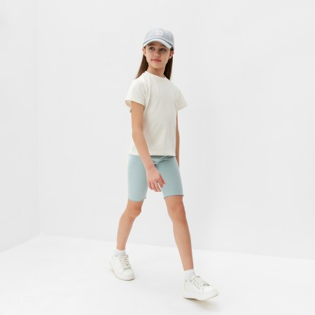 A set for a girl (T -shirt and bicycles) minku, blue color, height 122 cm-1