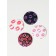 Mirror folding circle (2) s/took D7.3cm kisses MIX PLAST PACK qf