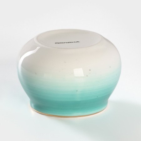 Porcelain sugar tower with a spoonful of the Milky Way, 330 ml, turquoise color-5
