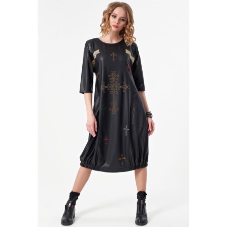 Women's dress, size 44, black color-5