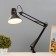 Black 1x60W E27 table lamp (on the clamp) 17x17x81cm