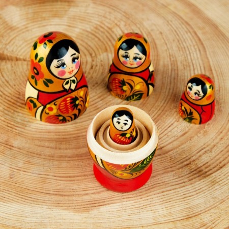 Matryoshka "Khokhlomskaya", 4 puppet, the highest category-3