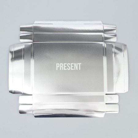 Gift folding box, packaging, "Present", 21 x 15 x 7 cm-4