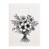 Polyethylene "Bouquet" package white-black 30x40 cm 50 μm