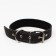 Leather collar with embossing on synthetic winterizer, 70.5 x 3.5 cm, Osh 45-60 cm, black