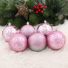 Set of balls plastic D-8 cm, 6 pcs 
