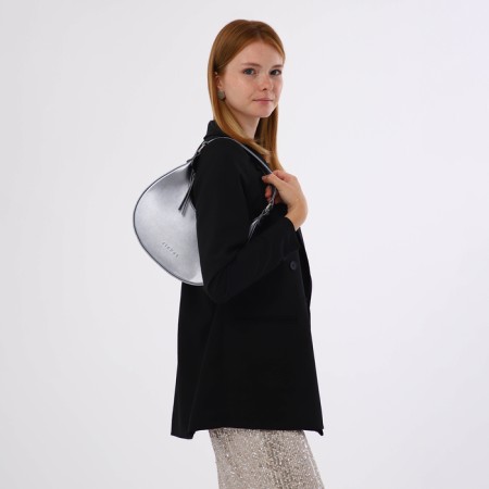 Women's bag with lightning, silver color-1