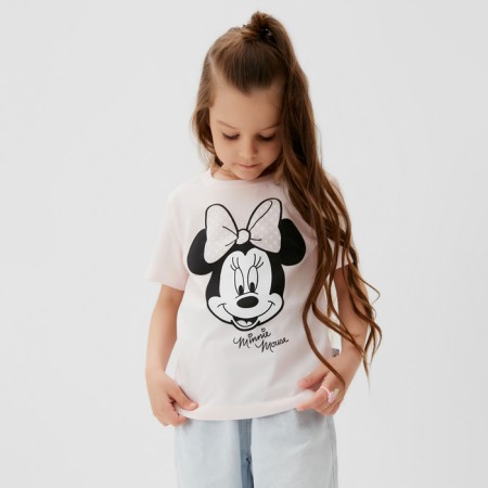 Children's T-shirt Disney "Minnie Mouse", height 98-104 (30), pink mix-3
