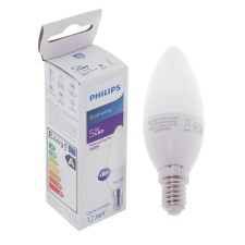 Лампа светодиодная Philips Ecohome Candle 840, E14, 5 Вт, 4000 К, 500 Лм, свеча