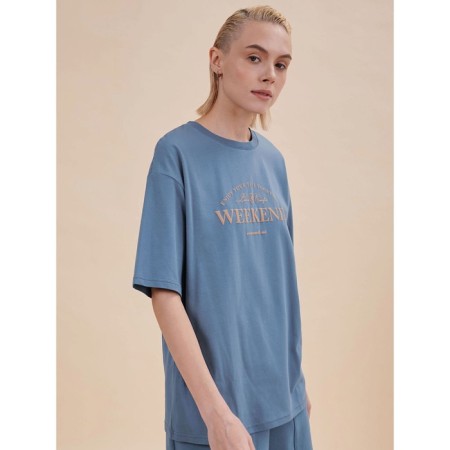Female T -shirt, size XL, jeans color-1