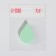 Makeup sponge "Flat drop", 6 × 4.5 cm, green color