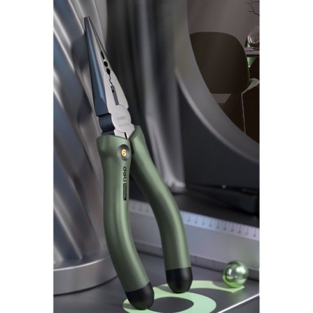 Deli pliers "Home Series Green", elongated, handle made of softtach plastic, 160 mm-1