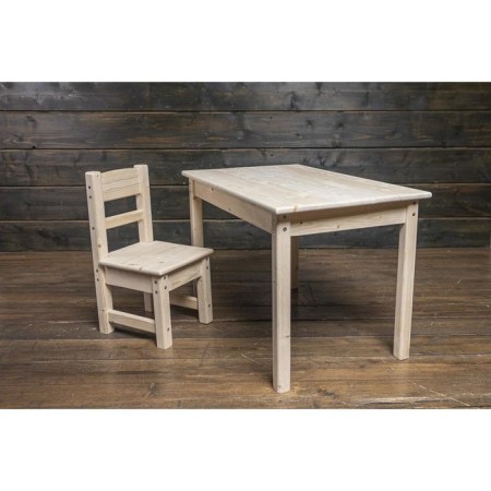 Children's set "NILS", table 800 × 500 × 520 mm and stool 300 × 400 × 550 mm, pine array