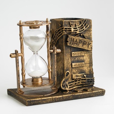 Sanding clock "Notes", souvenir, organizer for the office, 14.5 x 8 x 13 cm-1